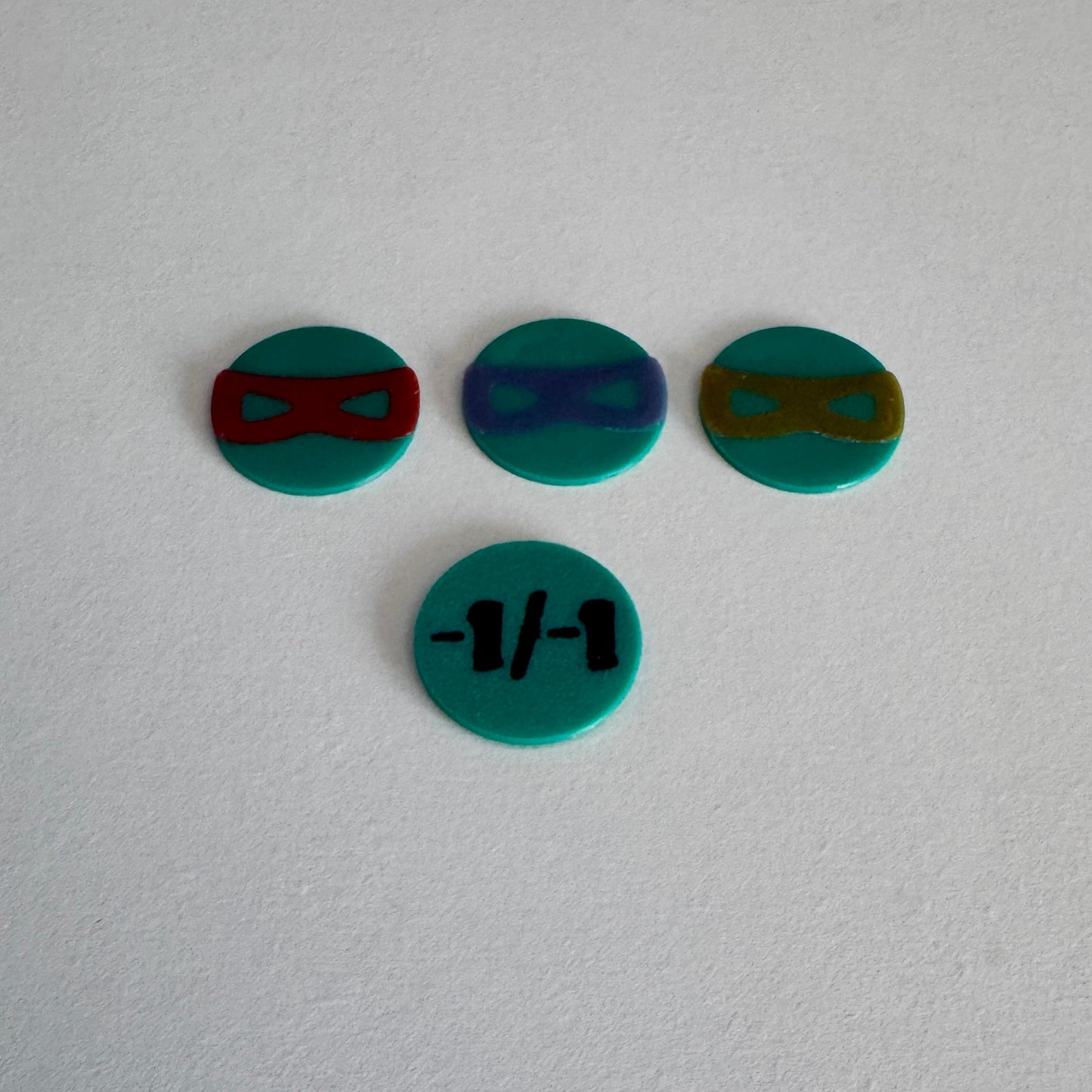Pack de 8 tokens TMNT (con acabado en resina)