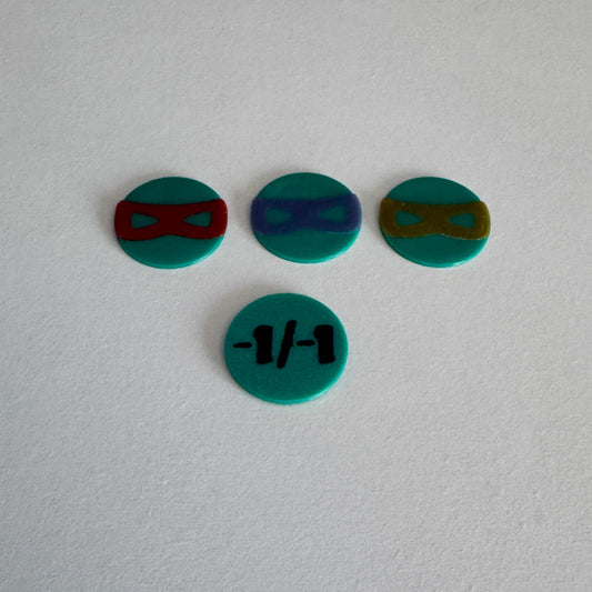 Pack of 8 TMNT tokens (with resin finish)