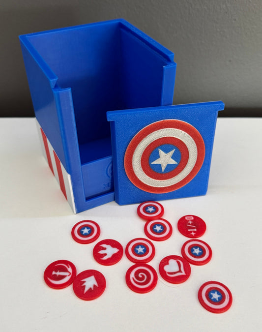 Deckbox HEROES "Captain America" ​​+ Tokens