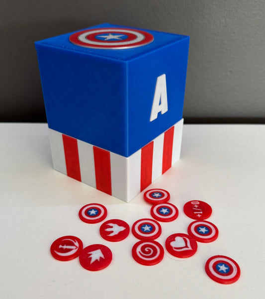 Deckbox HEROES "Captain America" ​​+ Tokens